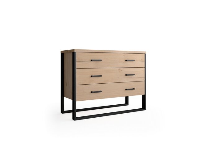 BRONX Commode - 3 laden - 109*45/83 - S2 Silk Natural