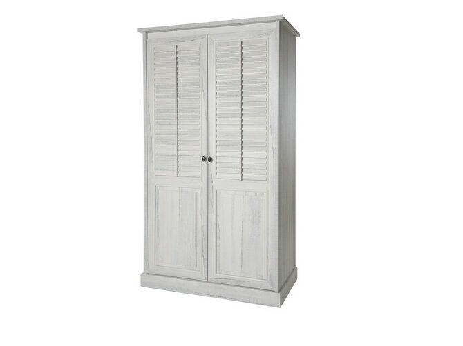 ARUBA Kleiderschrank 2 Türen - Farbe K585 Shabby Wood White - K2
