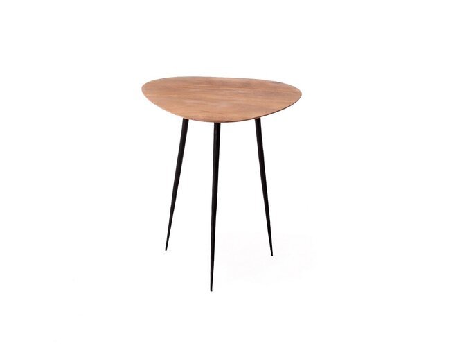 EFRAN table d'appoint - plateau Acacia - pieds noirs