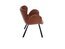 KELLY 1-Zit Lounge chair - Bekleding PU Ginger - Poten Zwart