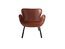 KELLY 1-Seater lounge chair - Upholstery PU Ginger - Feet Black