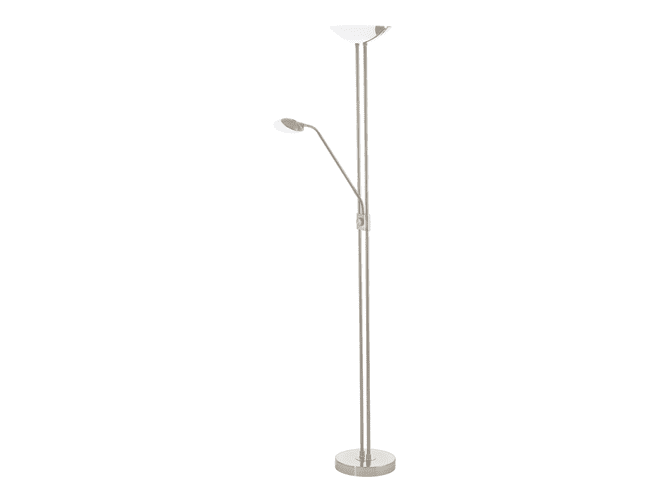 BAYA LED Standing lamp with reading light - Satin/Nickel matt - Led included