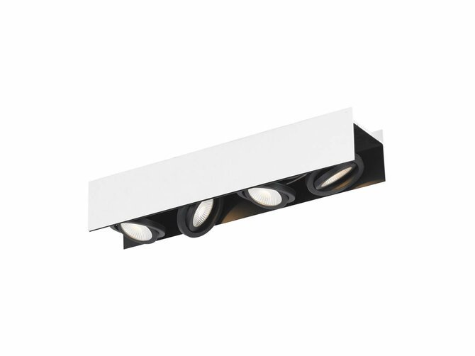 VIDAGO Plafondlamp - Wit & Zwart - 4 led incl.