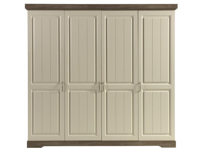 IVETTE armoire penderie 4 portes, gris foncé