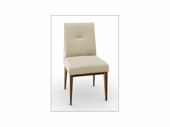 ROMY Chair - Feet P201 Walnut - Leather L08 Cream