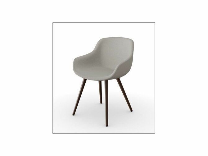 IGLOO Dining chair - Feet P12 Smoke - Fabric Malmo SQ4 Greige