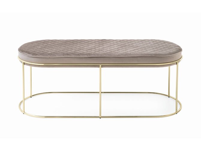 ATOLLO Bench - Structure P175 Brass - Fabric Venice SOF Sand