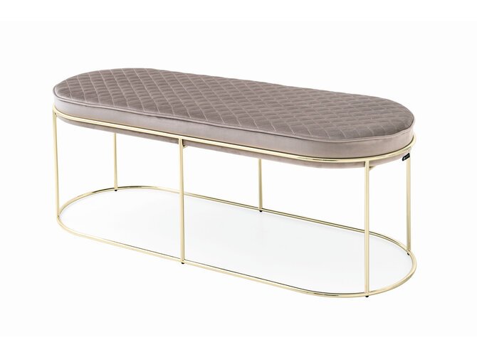 ATOLLO Bench - Structure P175 Brass - Fabric Venice SOF Sand