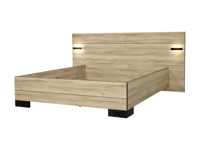 NORA Bed 160 - Oak - incl. ligthing on headboard