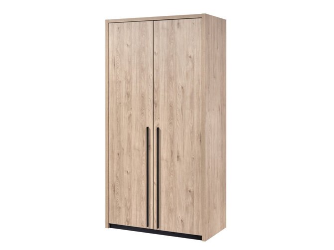 VIOLA armoire-penderie 2 portes - chêne  - 6 étagères, 1 penderie