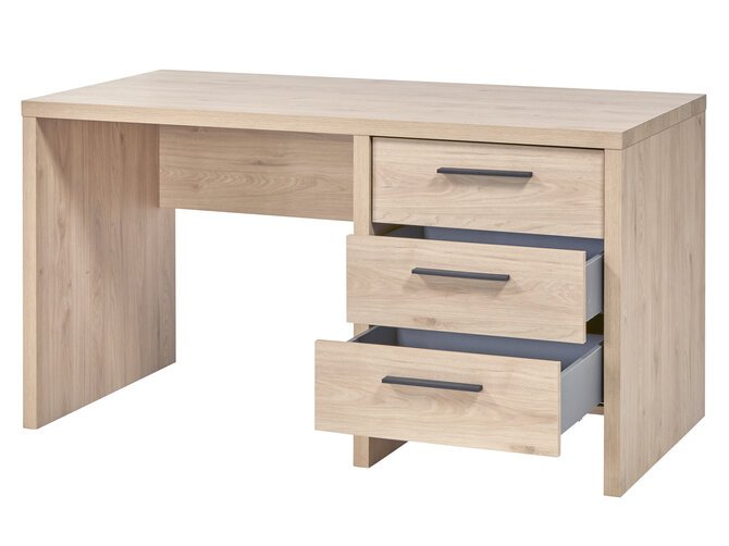 VIOLA Desk - 3 drawers - Oak Castella