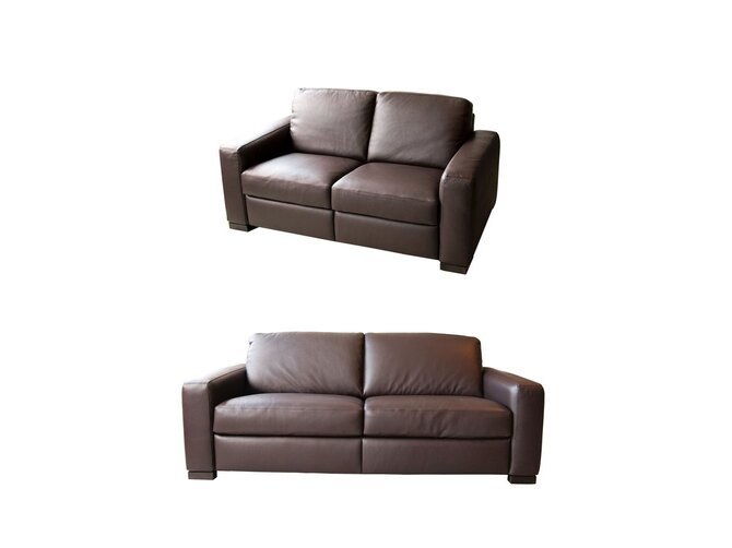 Upgrade from lose sofa elements towards 2 + 3 seater Candro brown leather