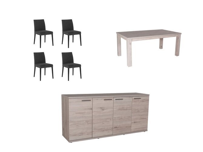 PROMO Natura Eetkamer 4 personen met dressoir