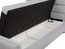 Box spring 140cm with integrated trunk and light grey upholstery