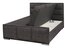 Box spring 140cm with integrated trunk and black upholstery