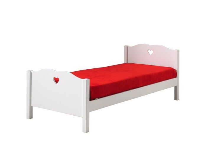 Amori Bed 90cm white, slatted board included